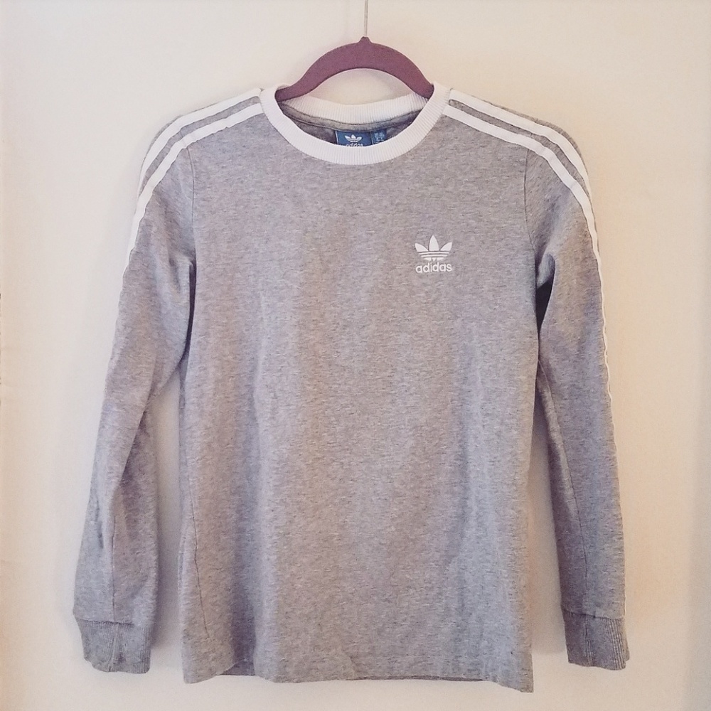 ADIDAS fitted long sleeve in Heather Grey